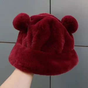 Faux Fur Bear Bucket Hat