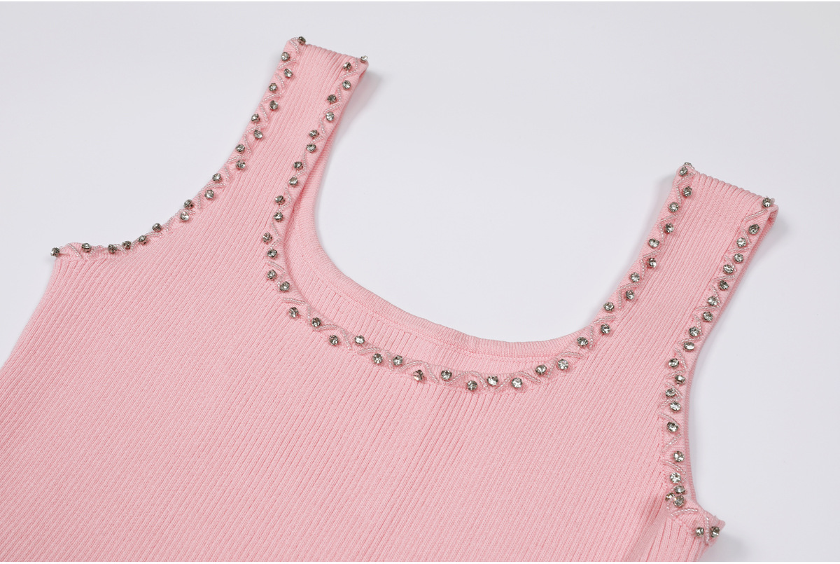 Greydon Diamante Knit Mini Dress - Image 4