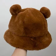 Faux Fur Bear Bucket Hat - Image 8