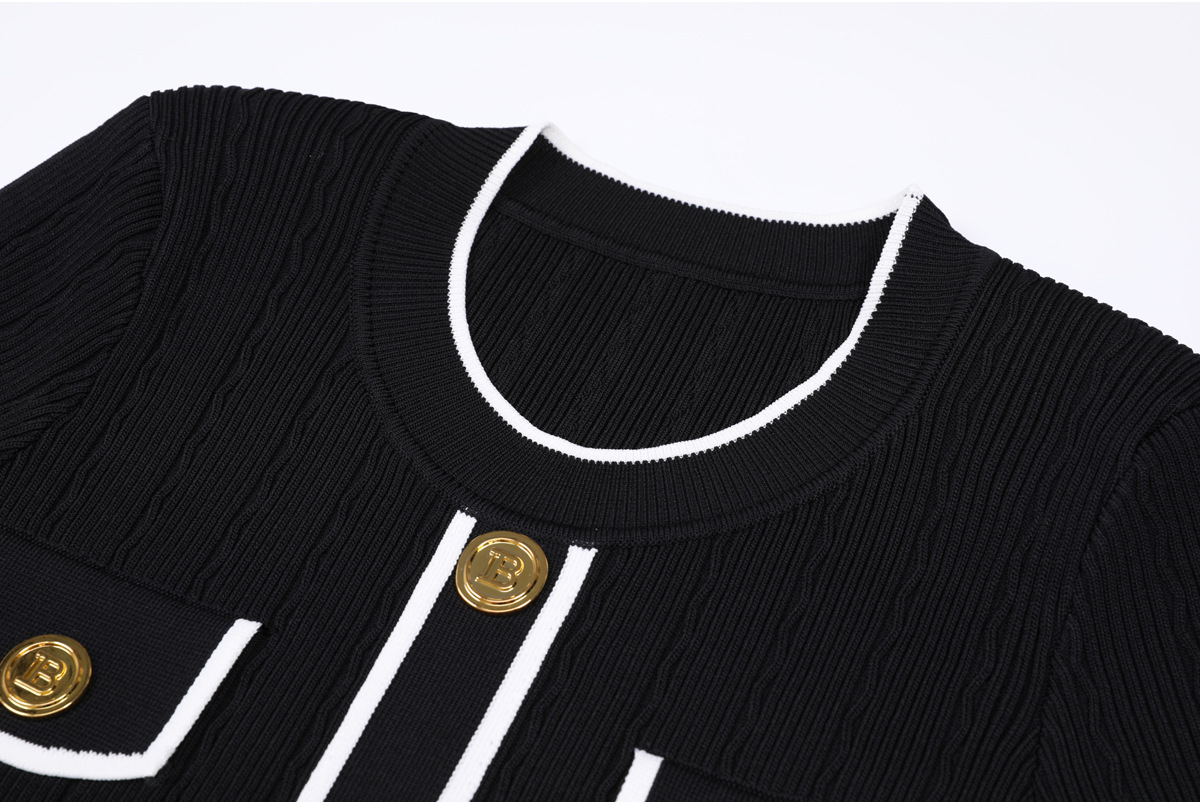 Gretel Button Knit Midi Dress - Image 3