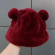Faux Fur Bear Bucket Hat - Image 5