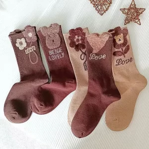 Autumn And Winter Fashion Versatile High Beauty Popular Mid Cap Plush Socks