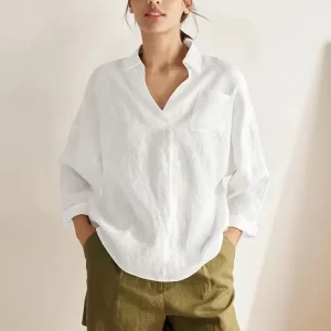 Linen Oversized Fit Pocket Shirt ELOWEN