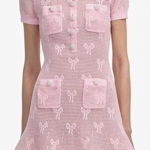 Georgina Diamante Beaded Knit Mini Dress Set