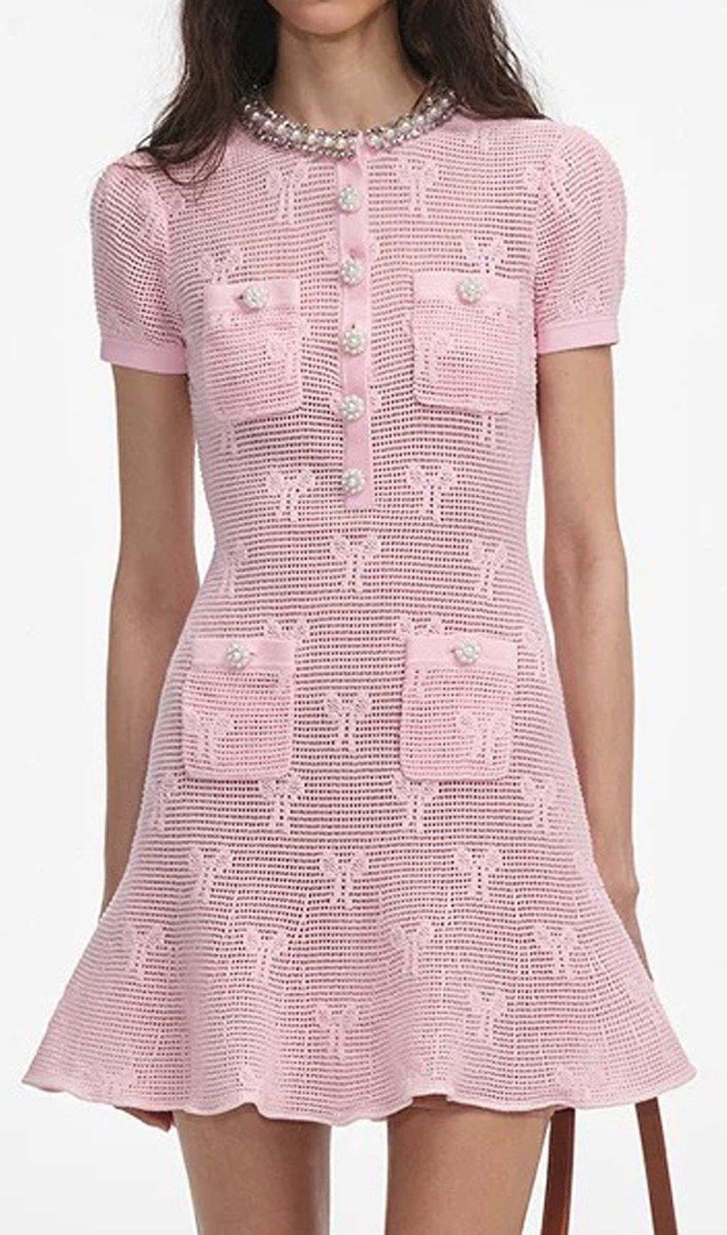 Georgina Diamante Beaded Knit Mini Dress Set