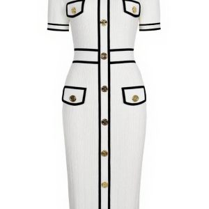 Gretel Button Knit Midi Dress