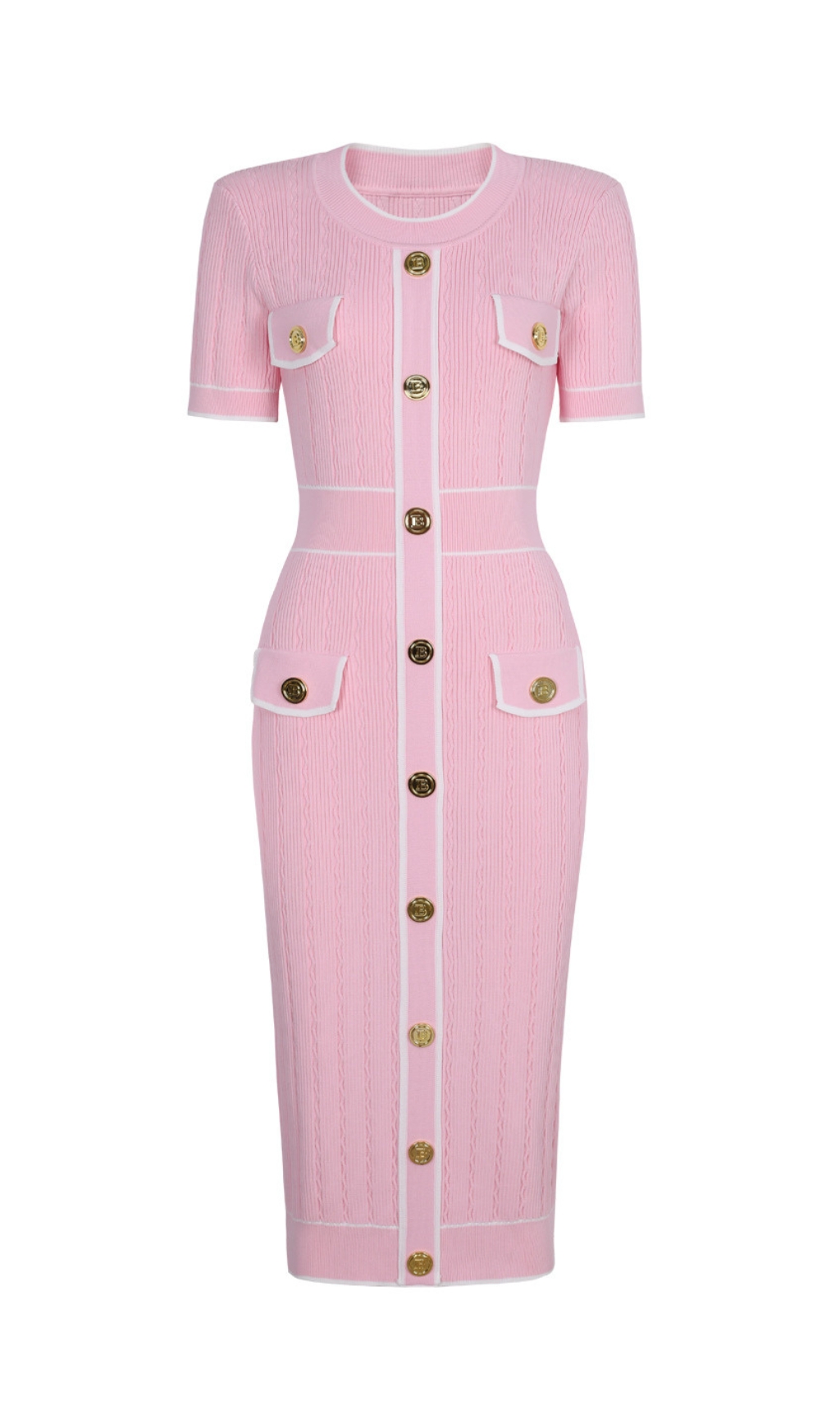 Gretel Button Knit Midi Dress - Image 2