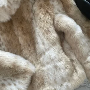 Vintage Leopard Printed Lapel Long Sleeve Fluffy Thick Coat