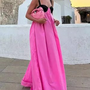 Exquisite Summer Sleeveless Backless Lace Up Maxi Dress